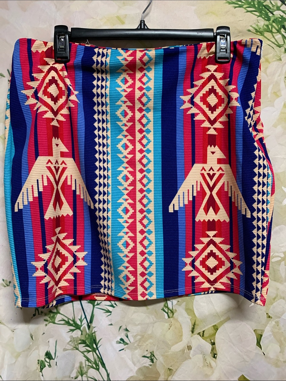 Aztec-Pattern Mini Skirt by L&B lucky & blessed size 2X